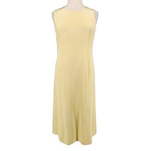 Chadwicks 100% Silk Long Midi Dress – Butter Yellow – Size 16